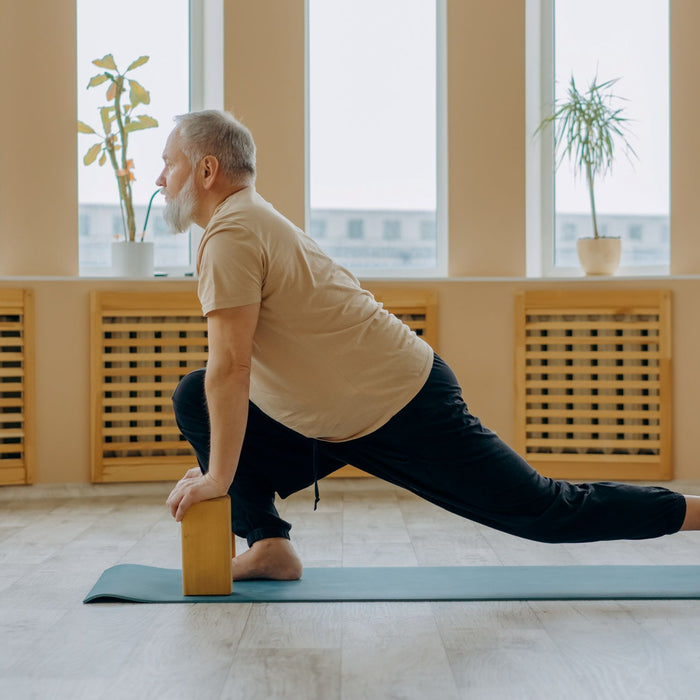 Man practicing yoga