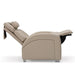 Brimfield Zero Gravity Chair in Brisa Faux Leather in the color Bone.