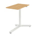 Float Mini Desk in a white base and bamboo top.