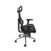 Scepter Gaming Chair in black faux leather with black casters.