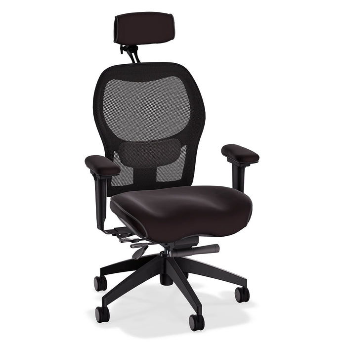 Brezza Ergonomic Mesh Office Chair in Tribeca Premium Leather