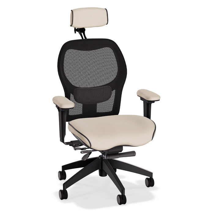 Brezza Ergonomic Mesh Office Chair in Tribeca Premium Leather