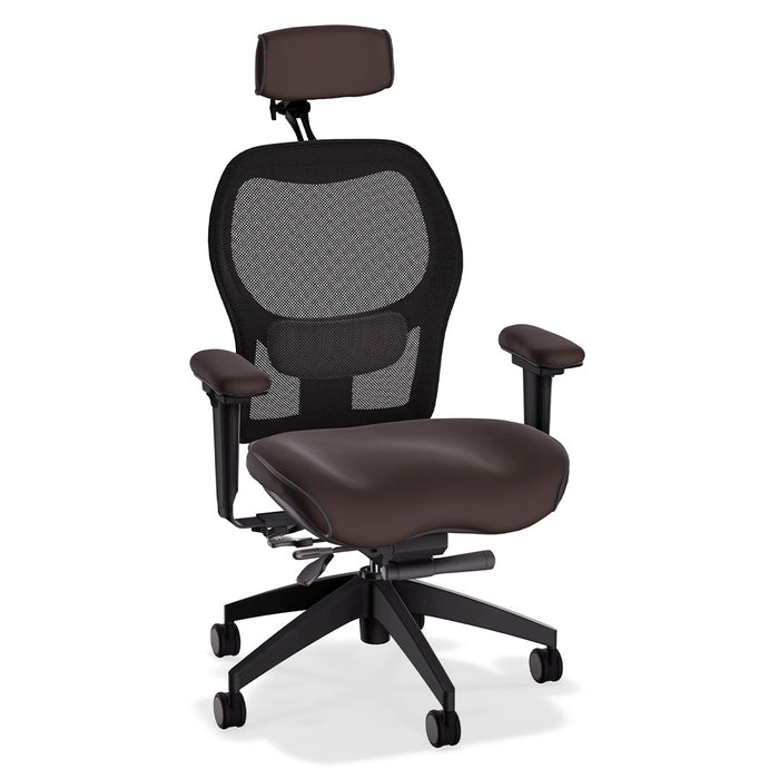 Brezza Ergonomic Mesh Office Chair in Tribeca Premium Leather