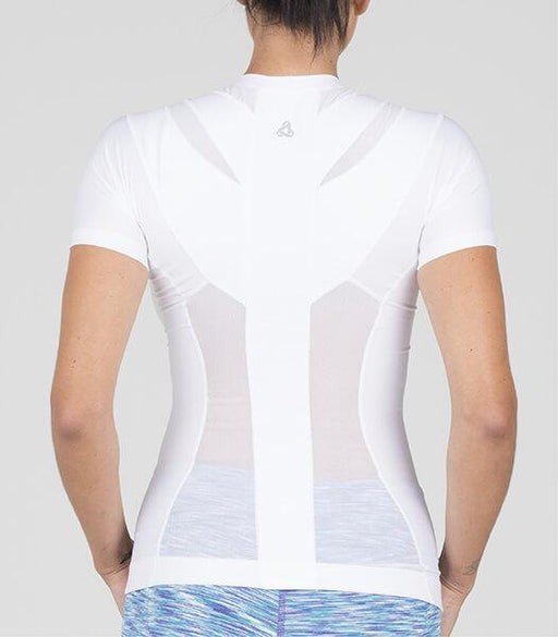 Womens Zip-Up Posture Shirt® in white