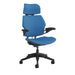 Freedom Office Chair with Headrest | Relax The Back | in textile Corde 4 color Azure