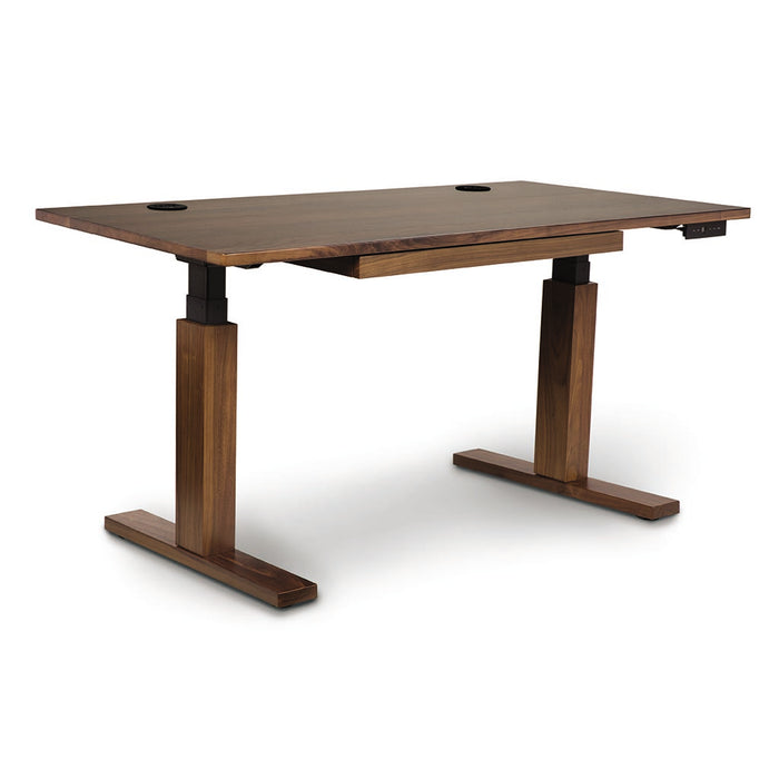 Invigo Sit Stand Desk in Walnut