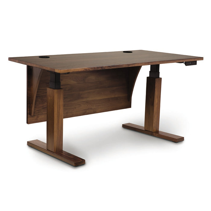 Invigo Sit Stand Desk in Walnut