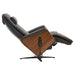 Side view of the Circa Zero Gravity Swivel Chair in espresso | Relax The Back